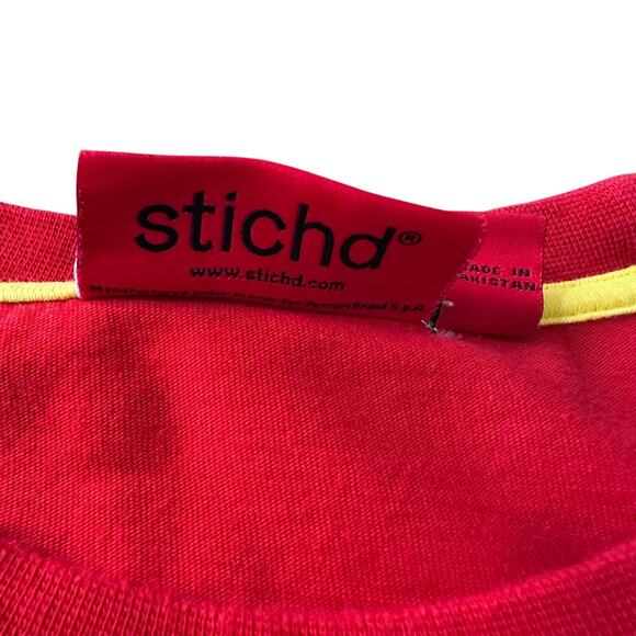 Stichd Scuderia Ferrari Race Team Charles Leclerc #16 T-Shirt Men's Large Red - Picture 8 of 12